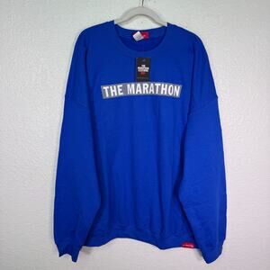 The Marathon Clothing Sweatshirt Mens XXXL Logo Sweater Nipsey Hussle Blue NEW